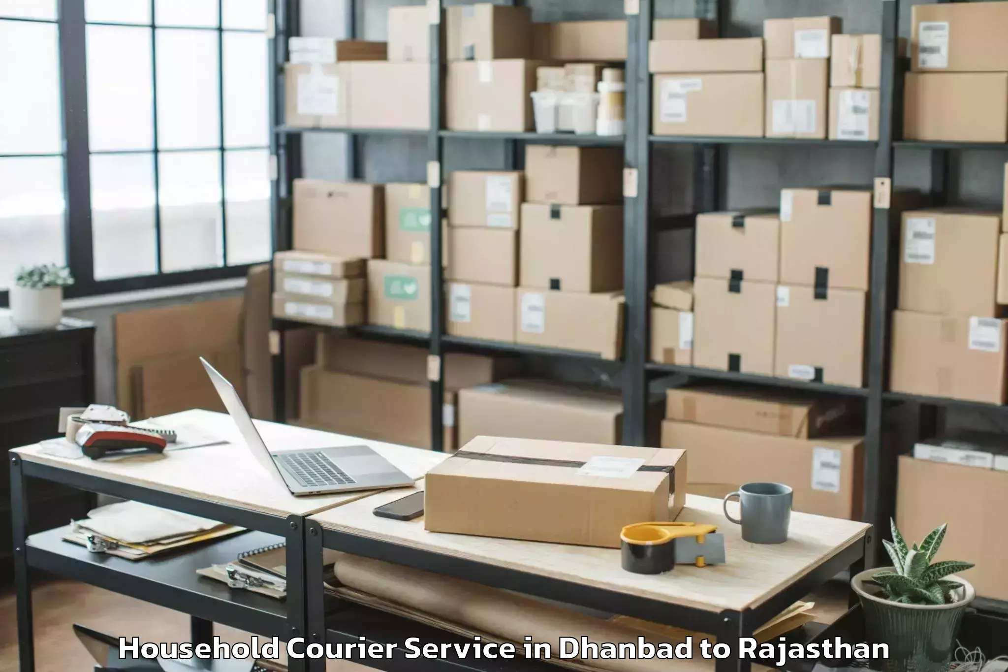 Hassle-Free Dhanbad to Jaipur National University Jai Household Courier